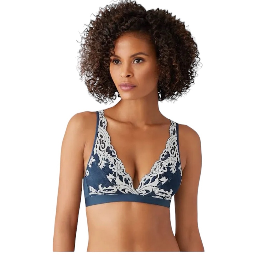 WACOAL Instant Icon Bralette Deep Teal Bluegrass Size Medium